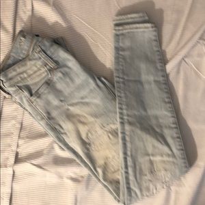 American Eagle stonewashed ripped jeans
